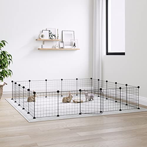 Willood 20-TLG. Haustierkäfig mit Tür Schwarz 35x35 cm Stahl Outdoor Freilaufgehege Willood 20-TLG. Haustierkäfig mit Tür Schwarz 35x35 cm Stahl Outdoor Freilaufgehege von Willood