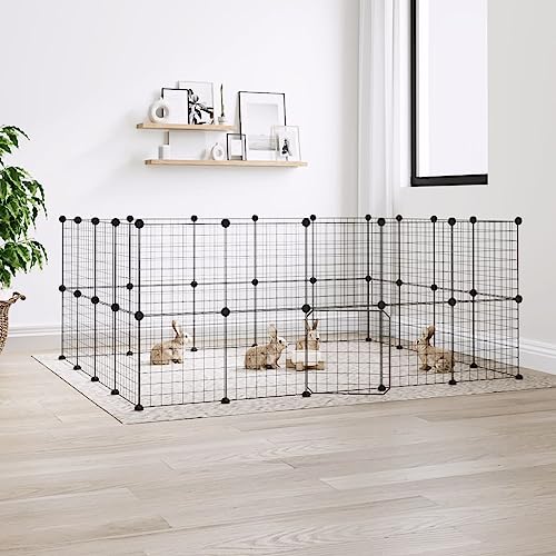 Willood 36-TLG. Haustierkäfig mit Tür Schwarz 35x35 cm Stahl Outdoor Freilaufgehege Willood 36-TLG. Haustierkäfig mit Tür Schwarz 35x35 cm Stahl Outdoor Freilaufgehege von Willood