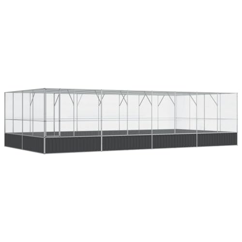 Willood Voliere,Vogelkäfig,Vogelhaus,Verzinkter mit Erweiterung Silbern 832x414x212 cm Stahl,Metallrahmen, Mesh-Design, Haustierstall für draußen Willood Voliere,Vogelkäfig,Vogelhaus,Verzinkter mit Erweiterung Silbern 832x414x212 cm Stahl,Metallrahmen, Mesh-Design, Haustierstall für draußen von Willood
