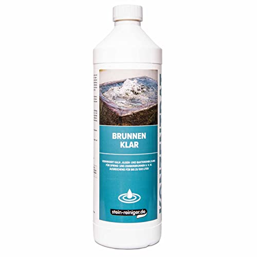 Stein-Reiniger Brunnen Klar Konzentrat - Brunnen-Reiniger, mühelos Algen Kalk und Bakterien beseitigen (1 Liter) von Wilpeg