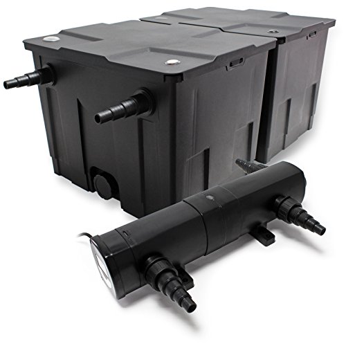 Wiltec Komplettset: CBF-350B Teichfilter bis 60000 L Teichfilteranlage als Durchlauffilter, CUV-224 Teichklärer UVC Klärer mit 24 Watt UV-C Leistung Wiltec Komplettset: CBF-350B Teichfilter bis 60000 L Teichfilteranlage als Durchlauffilter, CUV-224 Teichklärer UVC Klärer mit 24 Watt UV-C Leistung von Wiltec