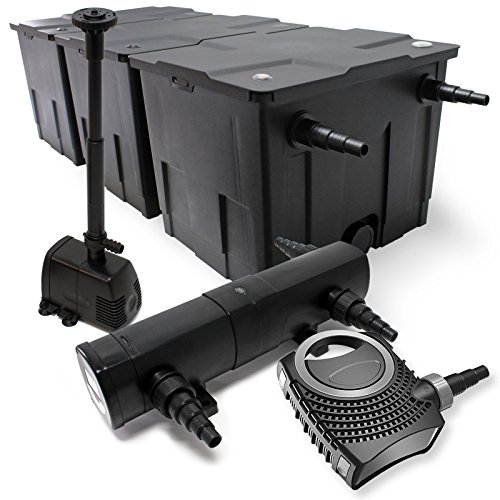 Wiltec Komplettset: CBF-350C Teichfilter bis 90000 L Teichfilteranlage Durchlauffilter, NEO10000 Teichpumpe 10000l/h 80W, CUV-236 Teichklärer UVC Klärer mit 36W, HJ-943 Springbrunnenpumpe 800l/h 16W Wiltec Komplettset: CBF-350C Teichfilter bis 90000 L Teichfilteranlage Durchlauffilter, NEO10000 Teichpumpe 10000l/h 80W, CUV-236 Teichklärer UVC Klärer mit 36W, HJ-943 Springbrunnenpumpe 800l/h 16W von Wiltec