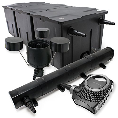 Wiltec Komplettset: CBF-350C Teichfilter bis 90000 L Teichfilteranlage als Durchlauffilter, NEO10000 Teichpumpe 10000l/h 80W, CUV-272 Teichklärer UVC Klärer mit 72W, CSP-250 Schwimmskimmer 2500l/h 45W Wiltec Komplettset: CBF-350C Teichfilter bis 90000 L Teichfilteranlage als Durchlauffilter, NEO10000 Teichpumpe 10000l/h 80W, CUV-272 Teichklärer UVC Klärer mit 72W, CSP-250 Schwimmskimmer 2500l/h 45W von Wiltec