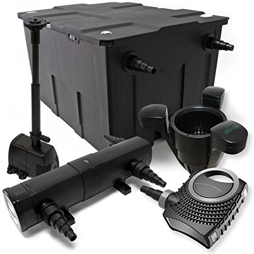 Wiltec Komplettset: CBF-550 Teichfilter bis 60000 L Teichfilteranlage, NEO10000 Teichpumpe 10000l/h 80W, CUV-224 Teichklärer 24W, SK-40 Skimmer 3000l/h 60W, HJ-943 Springbrunnen 800l/h 16W Wiltec Komplettset: CBF-550 Teichfilter bis 60000 L Teichfilteranlage, NEO10000 Teichpumpe 10000l/h 80W, CUV-224 Teichklärer 24W, SK-40 Skimmer 3000l/h 60W, HJ-943 Springbrunnen 800l/h 16W von Wiltec