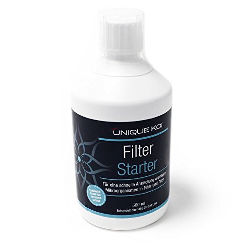 Unique Koi Filter Starter 500 ml flüssiges Filtermedium für 20000 L Teichwasser von Wiltec