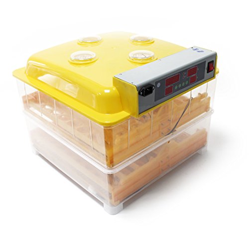 Wiltec Automatische Brutmaschine für 96 Eier, Inkubator mit vollautomatischem Wendesystem, Brutautomat mit Temperatursteuerung und Feuchtigskeitsregulierung, Brutkasten zum Eier ausbrüten von Wiltec