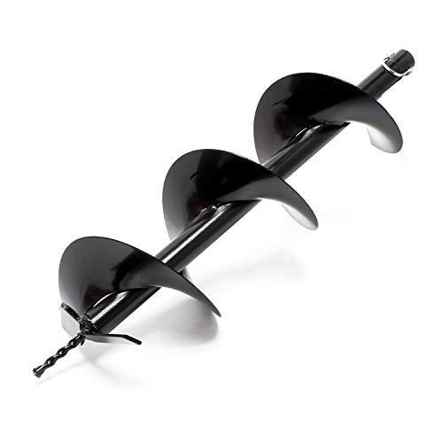 Wiltec Erdlochbohrer Bohrschnecke 250mm Ø, Gusseisen, mit Fester Stechspitze, Ersatzbohrer für Erdlochbohrer Pfahlbohrer von Wiltec
