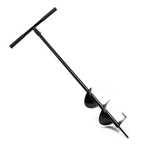 Wiltec Hand Erdlochbohrer 118cm für Ø150mm Löcher, Pfahlbohrer für Schächte und Fundamente, Handerdbohrer mit Quergriff von Wiltec