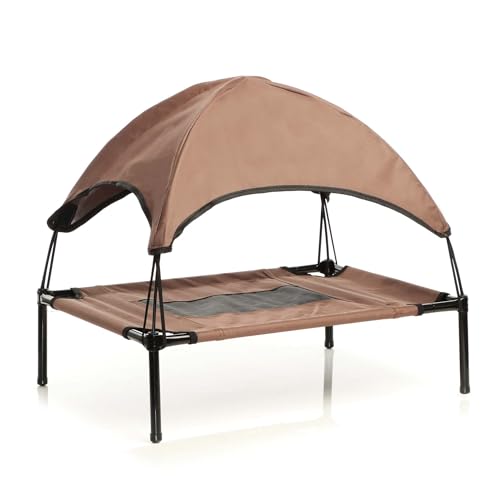 Wiltec Hundebett mit Dach Braun 91 x 76 x 16 cm Größe L bis 35 kg Outdoor Katzenliege Haustier Schlafplatz Sonnendach Wiltec Hundebett mit Dach Braun 91 x 76 x 16 cm Größe L bis 35 kg Outdoor Katzenliege Haustier Schlafplatz Sonnendach von Wiltec