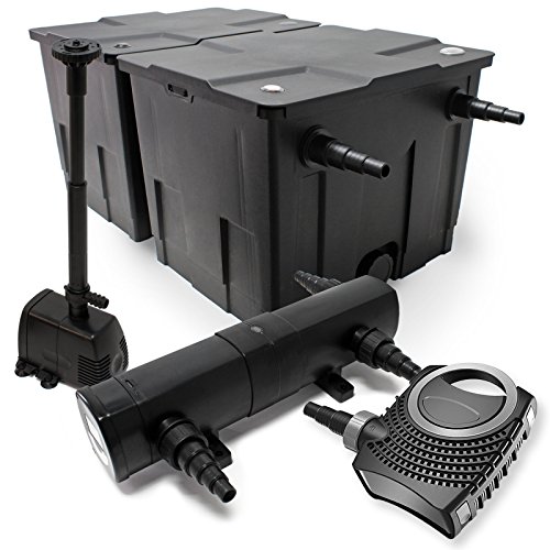 Wiltec Komplettset: CBF-350B Teichfilter bis 60000 L Teichfilteranlage Durchlauffilter, NEO10000 Teichpumpe 10000l/h 80W, CUV-236 Teichklärer UVC Klärer mit 36W, HJ-943 Springbrunnenpumpe 800l/h 16W Wiltec Komplettset: CBF-350B Teichfilter bis 60000 L Teichfilteranlage Durchlauffilter, NEO10000 Teichpumpe 10000l/h 80W, CUV-236 Teichklärer UVC Klärer mit 36W, HJ-943 Springbrunnenpumpe 800l/h 16W von Wiltec