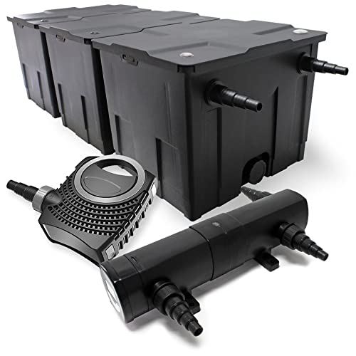 Wiltec Komplettset: CBF-350C Teichfilter bis 90000 L Teichfilteranlage als Durchlauffilter, NEO10000 SuperECO Teichpumpe 10000l/h 80W, CUV-224 Teichklärer UVC Klärer mit 24W Wiltec Komplettset: CBF-350C Teichfilter bis 90000 L Teichfilteranlage als Durchlauffilter, NEO10000 SuperECO Teichpumpe 10000l/h 80W, CUV-224 Teichklärer UVC Klärer mit 24W von Wiltec