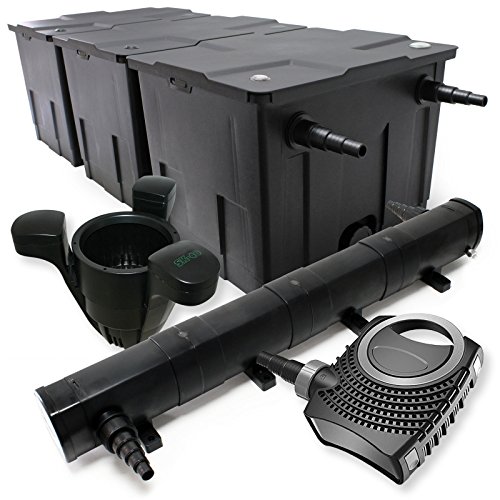 Wiltec Komplettset: CBF-350C Teichfilter bis 90000L Teichfilteranlage als Durchlauffilter, NEO10000 Teichpumpe 10000l/h 80W, CUV-272 Teichklärer UVC Klärer mit 72W, SK-40 Skimmer mit Pumpe 3000l/h 60W Wiltec Komplettset: CBF-350C Teichfilter bis 90000L Teichfilteranlage als Durchlauffilter, NEO10000 Teichpumpe 10000l/h 80W, CUV-272 Teichklärer UVC Klärer mit 72W, SK-40 Skimmer mit Pumpe 3000l/h 60W von Wiltec