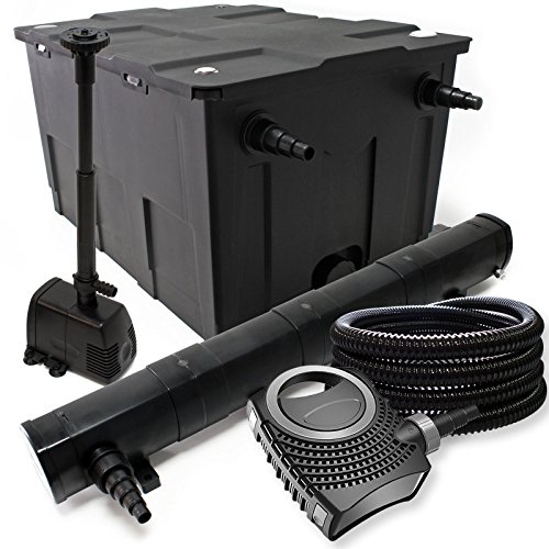 Wiltec Komplettset: CBF-550 Teichfilter bis 60000 L Teichfilteranlage, NEO10000 Teichpumpe 10000l/h 80W, CUV-272 Teichklärer 72W, 25m Teichschlauch 25 mm, HJ-943 Springbrunnen 800l/h 16W Wiltec Komplettset: CBF-550 Teichfilter bis 60000 L Teichfilteranlage, NEO10000 Teichpumpe 10000l/h 80W, CUV-272 Teichklärer 72W, 25m Teichschlauch 25 mm, HJ-943 Springbrunnen 800l/h 16W von Wiltec