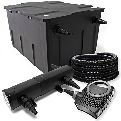 Wiltec Komplettset: CBF-550 Teichfilter bis 60000 L Teichfilteranlage als Durchlauffilter, NEO10000 SuperECO Teichpumpe 10000l/h 80W, CUV-236 Teichklärer UVC Klärer mit 36W, 25m Teichschlauch 25 mm Wiltec Komplettset: CBF-550 Teichfilter bis 60000 L Teichfilteranlage als Durchlauffilter, NEO10000 SuperECO Teichpumpe 10000l/h 80W, CUV-236 Teichklärer UVC Klärer mit 36W, 25m Teichschlauch 25 mm von Wiltec