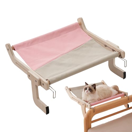 Wimnqie -Katzensitzstange,Katzen-sitzstange | Bank-Sitzstange für Katze | Schnurlose Katzenhängematte, Sitz für Hauskatzen, verstellbares Katzenbett aus Holz für Schublade und Schrank von Wimnqie