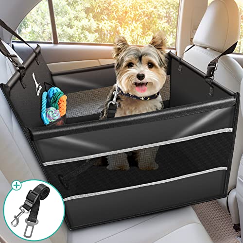 Wimypet Hunde Autositz für kleine und Mittlere Hunde, Hochwertiger Hundesitz Auto mit Sicherheitsgurt, faltbar den Rücksitz im Autos, Waschmaschinenfest, 100% Reißfest, 50x50x47cm, Schwarz, (HW00654) Wimypet Hunde Autositz für kleine und Mittlere Hunde, Hochwertiger Hundesitz Auto mit Sicherheitsgurt, faltbar den Rücksitz im Autos, Waschmaschinenfest, 100% Reißfest, 50x50x47cm, Schwarz, (HW00654) von Wimypet