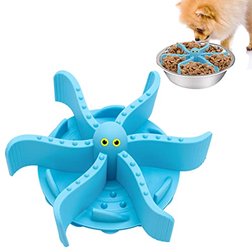 Slow Feeder Dog Bowls Insert, Windspeed Octopus Shape Thicken Dog Slow Feeder Insert to Dog Bowl Slow Down Eating Feeder for Small Medium Larger Dog Bowls with Extra Large Sucker, Slow Eating Texture von Windspeed