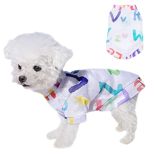 Haustier-Sommer-Shirts für Hunde, Welpen, Netzstoff, Elastizität, Tank Top, Kühlkleidung für kleine, mittelgroße und große Hunde und Katzen (klein) von Winmany