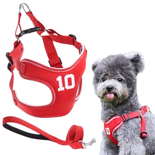 Winmany Verstellbares Hundegeschirr, kein Ziehen, für Haustiere, Welpen, Weste, Geschirr, Leinen-Sets, reflektierender, mit Nummern bedruckter Brustgurt für kleine, mittelgroße Hunde und Katzen Winmany Verstellbares Hundegeschirr, kein Ziehen, für Haustiere, Welpen, Weste, Geschirr, Leinen-Sets, reflektierender, mit Nummern bedruckter Brustgurt für kleine, mittelgroße Hunde und Katzen von Winmany