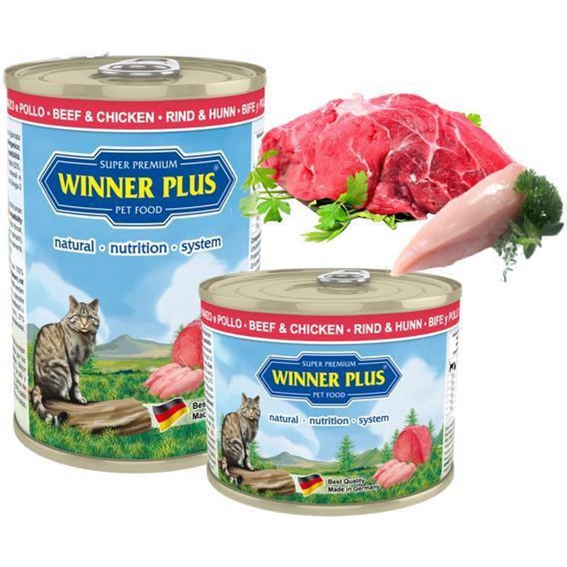 Winner Plus Cat Menue Katzenfutter mit Rind & Huhn - 195 g (8,67 € pro 1 kg) von Winner Plus