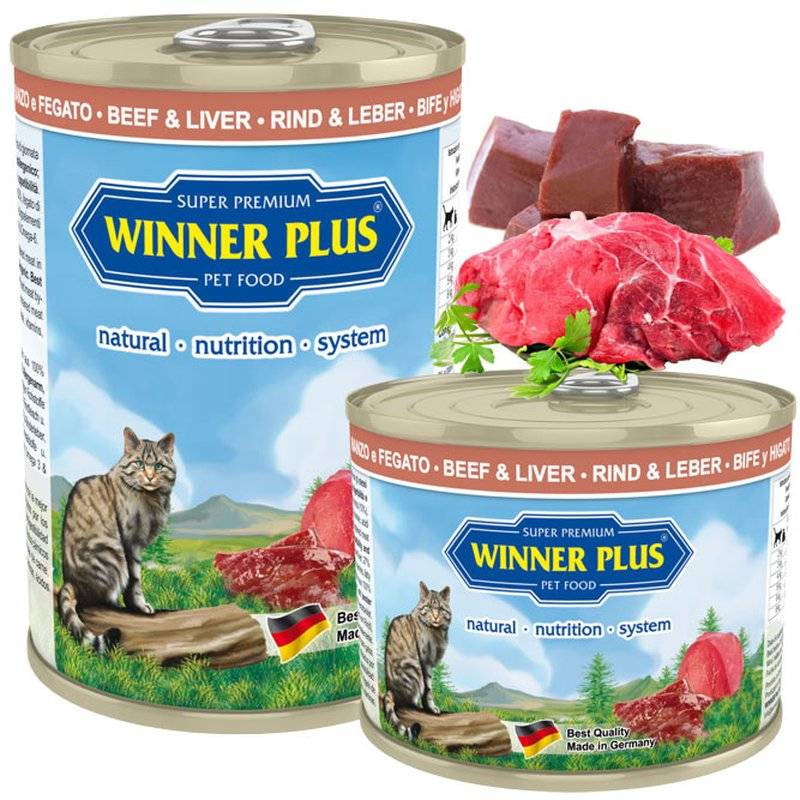Winner Plus Cat Menue Katzenfutter mit Rind & Leber - 195 g (8,41 € pro 1 kg) von Winner Plus