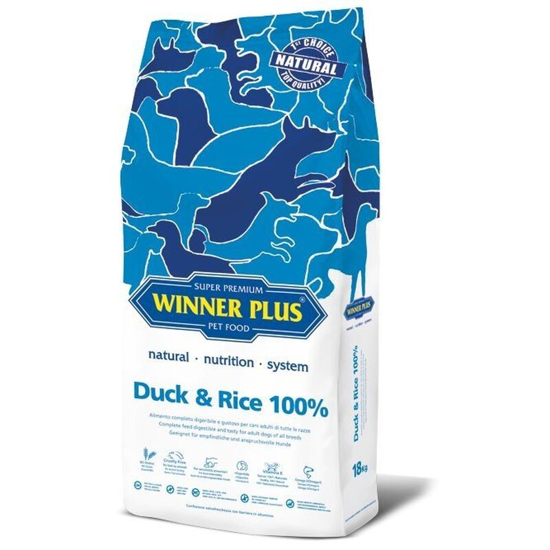 Winner Plus Duck & Rice 100% 3 kg (MHD 7/26) (5,58 € pro 1 kg) von Winner Plus