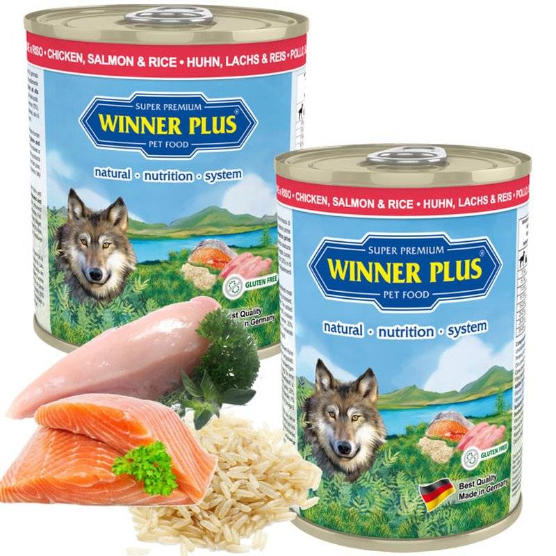 Winner Plus Huhn & Lachs mit Reis - 800 g (4,74 € pro 1 kg) von Winner Plus