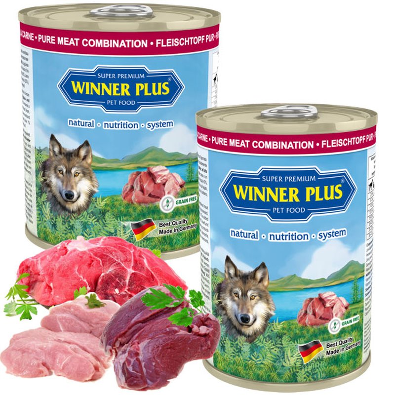 Winner Plus PUR Fleischtopf mit Rind, Lamm & Pute - 400 g (6,98 € pro 1 kg) von Winner Plus