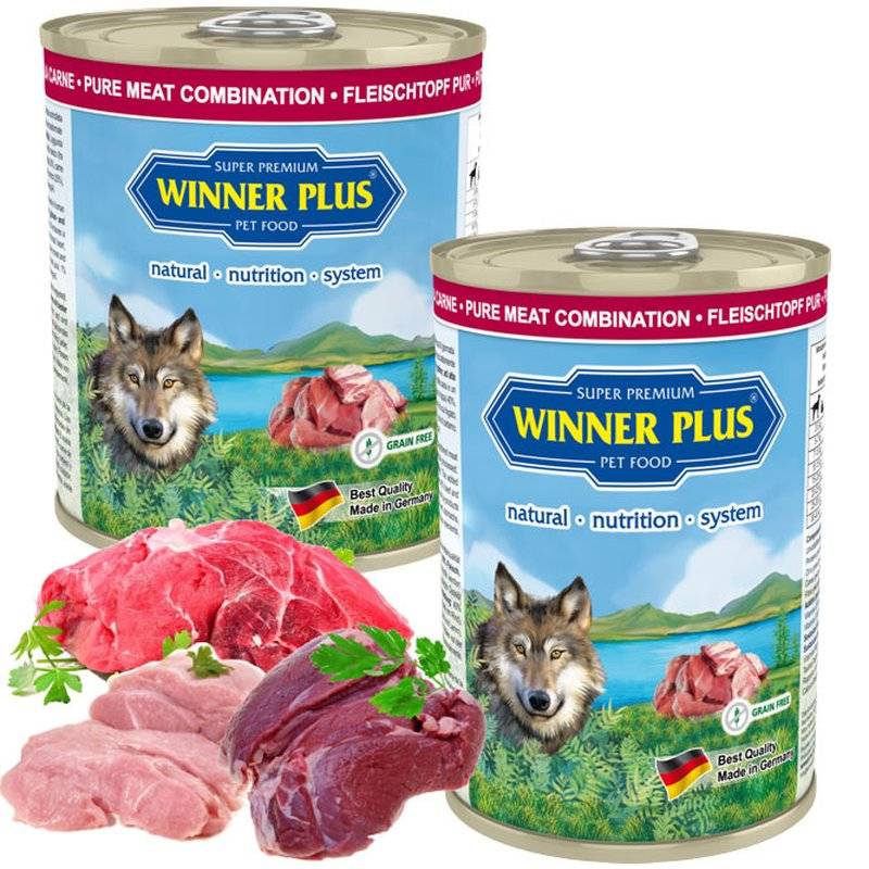 Winner Plus PUR Fleischtopf mit Rind, Lamm & Pute - 800 g (5,11 € pro 1 kg) von Winner Plus