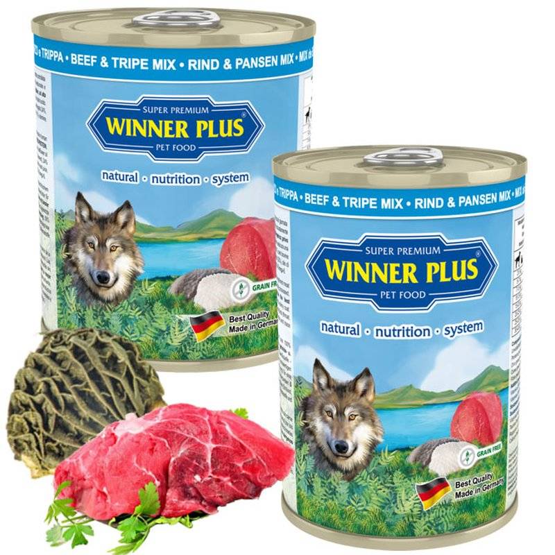 Winner Plus PUR mit Rind & Pansen - 800 g (4,99 € pro 1 kg) von Winner Plus