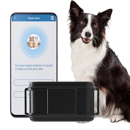 Winnes Hund GPS Tracker Ohne ABO APP 4G GPS Hundehalsband Schallalarm/Lichtalarm/Stiefzählungsstatistik/Zweiseitiger Anruf Wasserdichter Verlustsicherer Jagdhunde Ortungsgerät von Winnes