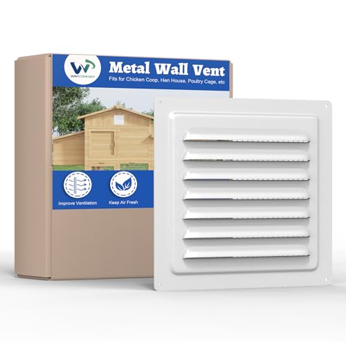 Wintcomfort Hühnerstall Metall Wand Entlüftung 25,4 cm x 25,4 cm Metall Schuppen Entlüftung mit eingebautem Bildschirm für Anti-Debris, Louver Vent Gitter für Hühnerstall, Hühnerstall, Geflügelkäfig Wintcomfort Hühnerstall Metall Wand Entlüftung 25,4 cm x 25,4 cm Metall Schuppen Entlüftung mit eingebautem Bildschirm für Anti-Debris, Louver Vent Gitter für Hühnerstall, Hühnerstall, Geflügelkäfig von Wintcomfort