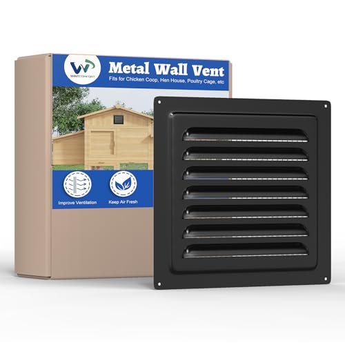 Wintcomfort Hühnerstall Metall Wand Entlüftung 25,4 cm x 25,4 cm Metall Schuppen Entlüftung mit eingebautem Bildschirm für Anti-Debris, Louver Vent Gitter für Hühnerstall, Hühnerstall, Geflügelkäfig Wintcomfort Hühnerstall Metall Wand Entlüftung 25,4 cm x 25,4 cm Metall Schuppen Entlüftung mit eingebautem Bildschirm für Anti-Debris, Louver Vent Gitter für Hühnerstall, Hühnerstall, Geflügelkäfig von Wintcomfort