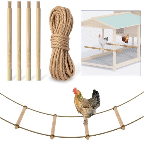 Wintcomfort Huhn Roosting Barsch Chicken Ladder Chicken Swing for Coop, Adjustable Length Chicken Roosting Bars for Poultry and Chickens, Chicken Run Toys Accessories, Easy to Install & Clean Wintcomfort Huhn Roosting Barsch Chicken Ladder Chicken Swing for Coop, Adjustable Length Chicken Roosting Bars for Poultry and Chickens, Chicken Run Toys Accessories, Easy to Install & Clean von Wintcomfort