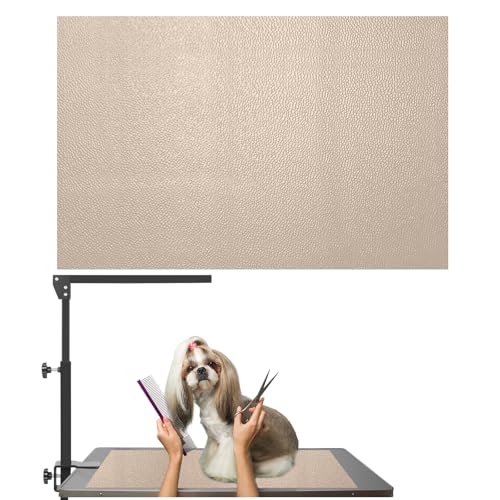 Wiojtry Hundepflege-Tischmatte, khakifarben, rutschfest, Haustierpflege, Tischmatte für die Fellpflege von Hunden zu Hause, Haustierpflege, Tischmatte, leicht zu reinigen, Haltbarkeit (61 x 91,4 cm) von Wiojtry