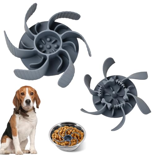 Wisebom 2 Stück Hundenapf Slow Feeder, Anti Schling Napf Hund Silikon Slow Feeder Hundenapf Einfügung Hunde Langsamer Fressnapf für Hunde und Katzen, Entlastet die Verdauung von Wisebom