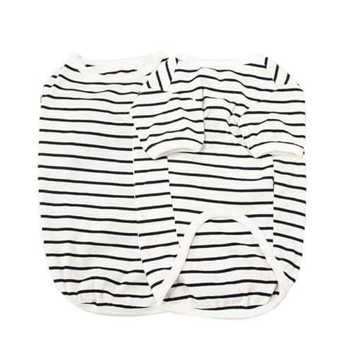 Wisebom Gestreiftes T-Shirt für Hunde, gestrickt, Baumwolle, gestreift, Chihuahua, atmungsaktiv, dehnbar, Sommer-Tanktops für Haustiere, Katzen und Hunde, Größe XL Wisebom Gestreiftes T-Shirt für Hunde, gestrickt, Baumwolle, gestreift, Chihuahua, atmungsaktiv, dehnbar, Sommer-Tanktops für Haustiere, Katzen und Hunde, Größe XL von Wisebom