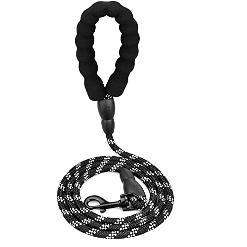Wisebom Hundeleine, 1,2 m, Seil, Hundeleine mit weich gepolstertem Griff, starkes Seil, Trainingsleine, langlebig, reflektierend, Hundeleine für kleine, mittelgroße Hunde, Schwarz Wisebom Hundeleine, 1,2 m, Seil, Hundeleine mit weich gepolstertem Griff, starkes Seil, Trainingsleine, langlebig, reflektierend, Hundeleine für kleine, mittelgroße Hunde, Schwarz von Wisebom