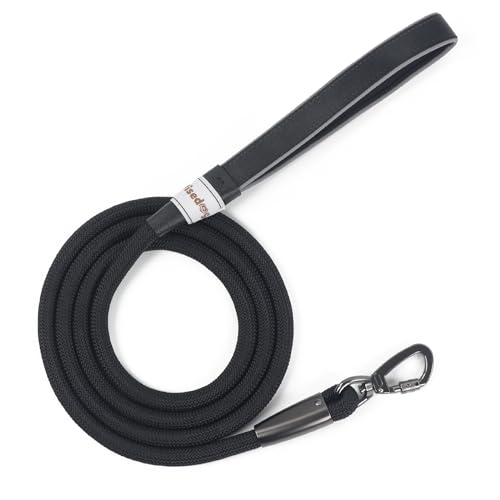 Wisedog 1,9m Schwarz Karabinerhundeleine Robuste Leine für große, mittelgroße und kleine Hunde Robuste Hundeleine mit weichem, gepolstertem Griff Wisedog 1,9m Schwarz Karabinerhundeleine Robuste Leine für große, mittelgroße und kleine Hunde Robuste Hundeleine mit weichem, gepolstertem Griff von Wisedog