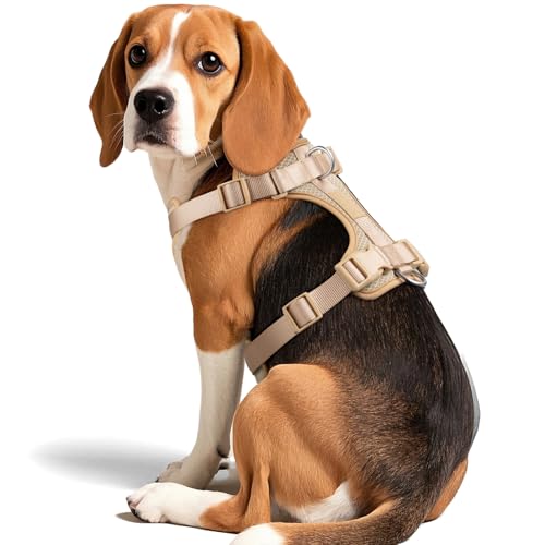 Wisedog Atmungsaktives Hundegeschirr aus Netzstoff: kein Ziehen, mit 3 Schnellverschluss-Schnallen, verstellbar für Spaziergänge und Training, für kleine, mittelgroße und große Hunde, Sandfarben Wisedog Atmungsaktives Hundegeschirr aus Netzstoff: kein Ziehen, mit 3 Schnellverschluss-Schnallen, verstellbar für Spaziergänge und Training, für kleine, mittelgroße und große Hunde, Sandfarben von Wisedog