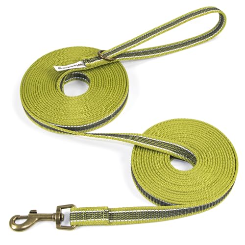 Wisedog Schleppleine für Hunde，Trainingsleine für Hund Langleine rutschfeste rutschfeste Rückrufleine für Tracking, Camping Spiel und Hinterhof Grün 3m von Wisedog