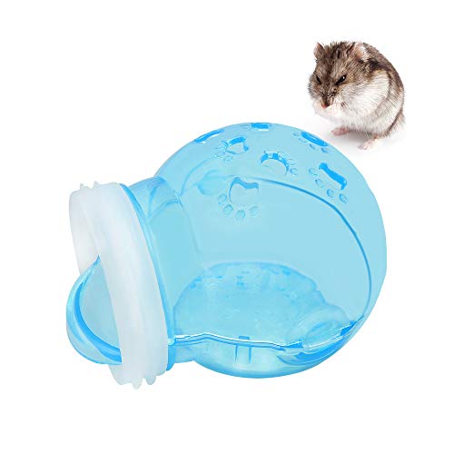 WishLotus Hamster-Sandbadezimmer, abnehmbarer Mini-Kunststoff-Hamster-Sand-Badbehälter, kleine Haustier-Badewanne, Außentoilette für Hamster, Meerschweinchen, Rennmäuse, Mini Blau von WishLotus