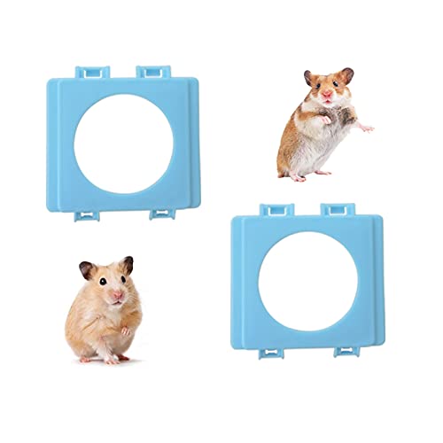 WishLotus Hamstertunnel-Rohrverschraubungen, 4 Stück, 5,8 cm (2,3 Zoll), Hamsterkäfig-Tunnelverbinder, Hamsterkäfig, externes Schnittstellenzubehör, Hamsterkäfig-Zubehörmodul (blau, 2 von WishLotus