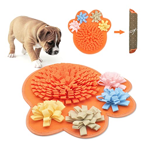 WishLotus Haustier-Schnüffelmatte für Hunde, kleine Hunde, rutschfestes Hunde-Puzzle-Spielzeug zur Förderung der Futtersuche und des Geruchstrainings für kleine Rassen, 32.5 cm (Katzenklaue) von WishLotus