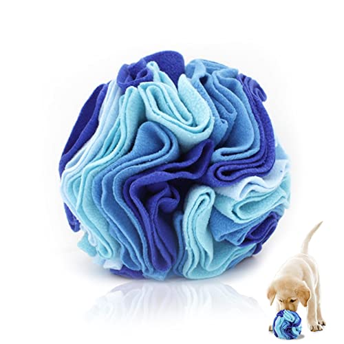 WishLotus Hund Schnüffelball, Interaktiver Hundespielzeug Ball, Hund Gehirn Stimulierendes Puzzle Spielzeug für Hunde, Bereicherungsspiel Füttermatte Slow Feeder Stressabbau Spielzeug (Blau) von WishLotus