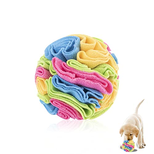 WishLotus Hund Schnüffelball, Interaktiver Hundespielzeugball, Hundegehirn Stimulierendes Puzzle Spielzeug für Hunde, Bereicherungsspiel Füttermatte Slow Feeder Stressabbau Spielzeug (Süßigkeiten) von WishLotus