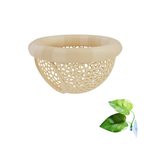 WishLotus Schwimmendes Betta-Versteck für Aquarium, Fischhöhle, 3D-gedrucktes Garnelenversteck, multifunktionale Aquariumhöhle mit 1 Betta-Blatt-Aquarium-Hängematte für Garnelen, kleine Haustiere von WishLotus