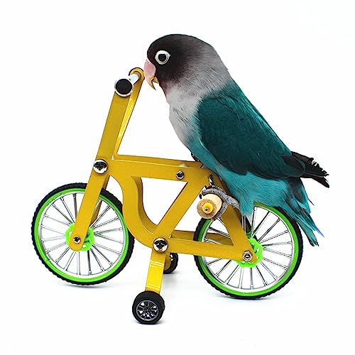 WishesMar Metall Fahrrad Papageien Spielzeug Set - Vogel Intelligence Trainings Spielzeug für Budgie Wellensittich Nymphensittich Sittich von WishesMar