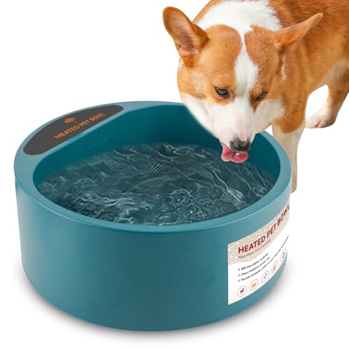 Beheizter Wassernapf für Hund & Katze, 2,2 l Outdoor Beheizter Futternapf mit Anti-Kauschnur, beheizter Napf bietet Trinkwasser im Winter für Hunde Katzen Vögel Beheizter Wassernapf für Hund & Katze, 2,2 l Outdoor Beheizter Futternapf mit Anti-Kauschnur, beheizter Napf bietet Trinkwasser im Winter für Hunde Katzen Vögel von Wisoqu