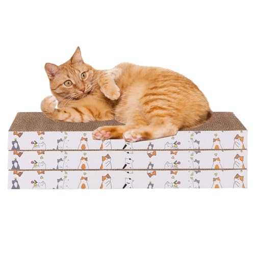 3 -Pack -Katzenkratzer - 3,3 cm Kratzplatte Wild Cat | Kratzer Pad Wellpapier | Anti-Kratzer Langlebige Oberfläche | Innentierspielzeug Für Klauenpflege, Training Und Langeweile Erleichterung 3 -Pack -Katzenkratzer - 3,3 cm Kratzplatte Wild Cat | Kratzer Pad Wellpapier | Anti-Kratzer Langlebige Oberfläche | Innentierspielzeug Für Klauenpflege, Training Und Langeweile Erleichterung von Wisylizv